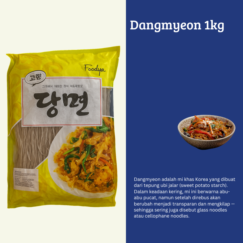 

DANGMYEON Korean Vermicelli 1Kg Mie Japchae / Sohun Soun Bihun Korea