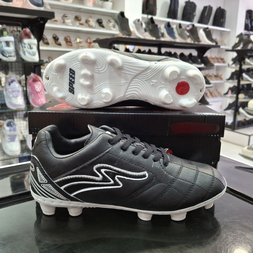 SPEED Sepatu Bola Anak | Kingsley | Hitam Putih