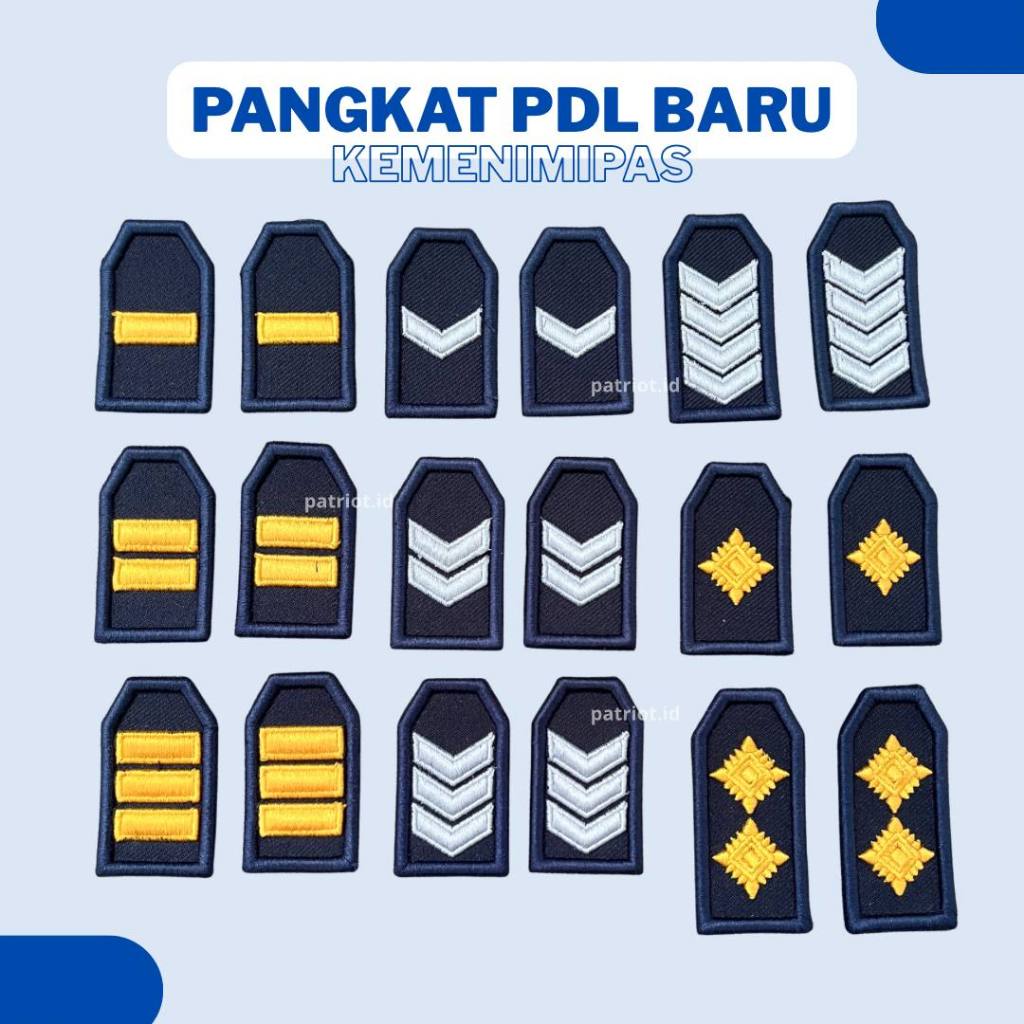 Patriot.id | BADGE PANGKAT BORDIR TIMBUL POLSUSPAS KEMENKUMHAM