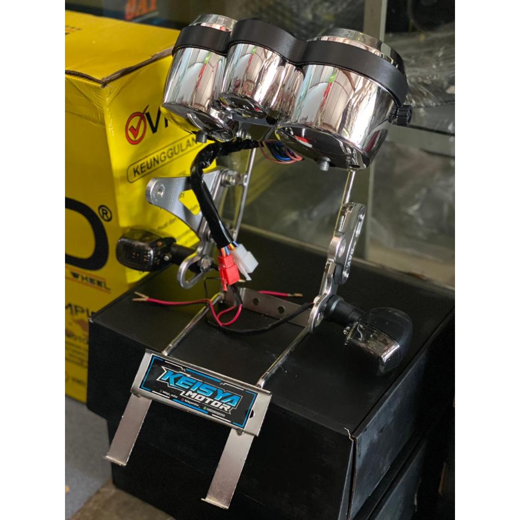 breket lampu ninja ss pnp megapro tiger