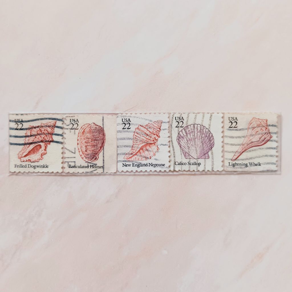 

(AB) Perangko Amerika Serikat 1985 Sea Shells Set Lengkap 5 pcs Used