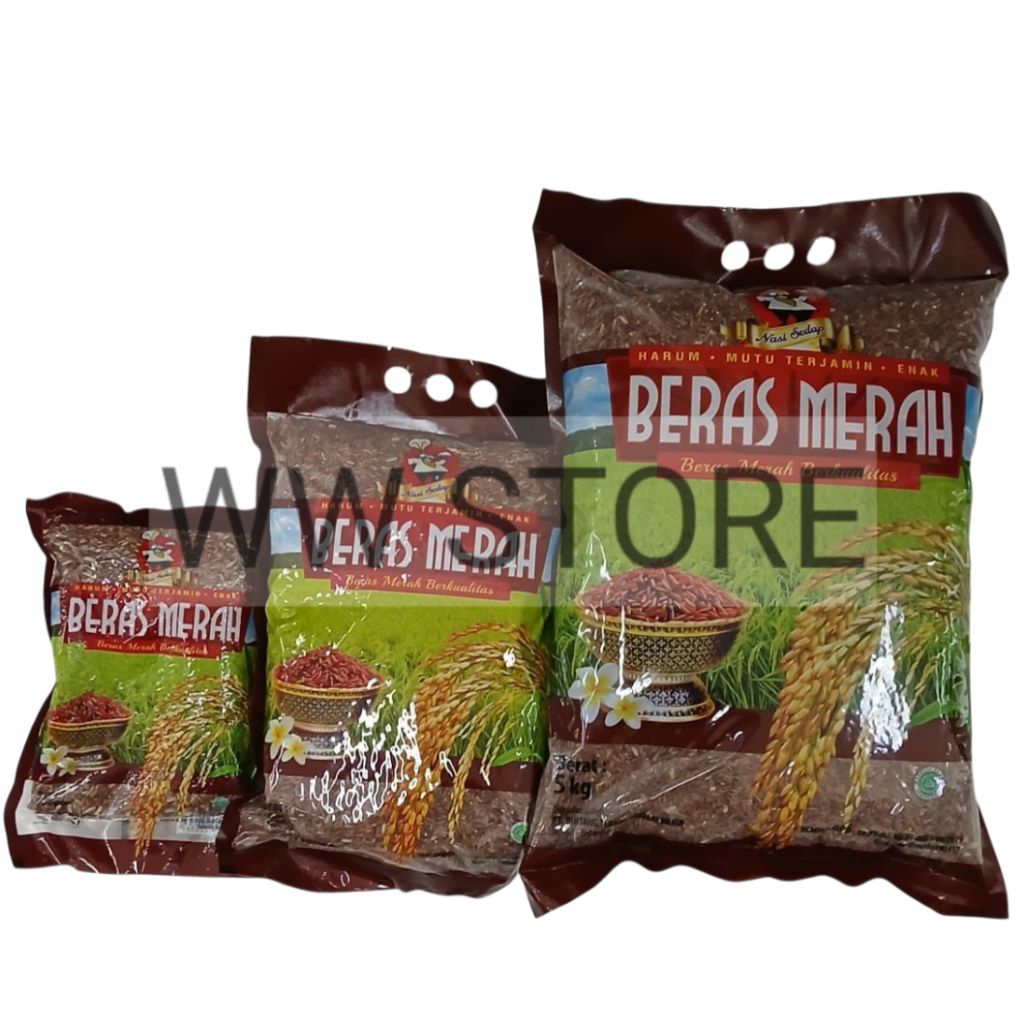 

Beras Merah Berkualitas Nasi Sedap Harum Mutu Terjamin Enak halal MUI 500g 2kg 5kg