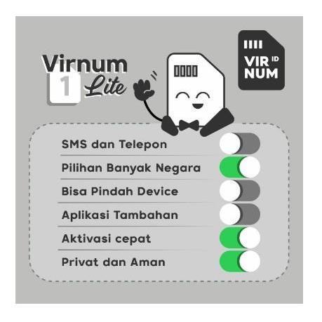 Ready Sim Card Virnum Id Nomor Handphone Luar Negeri / Internasional