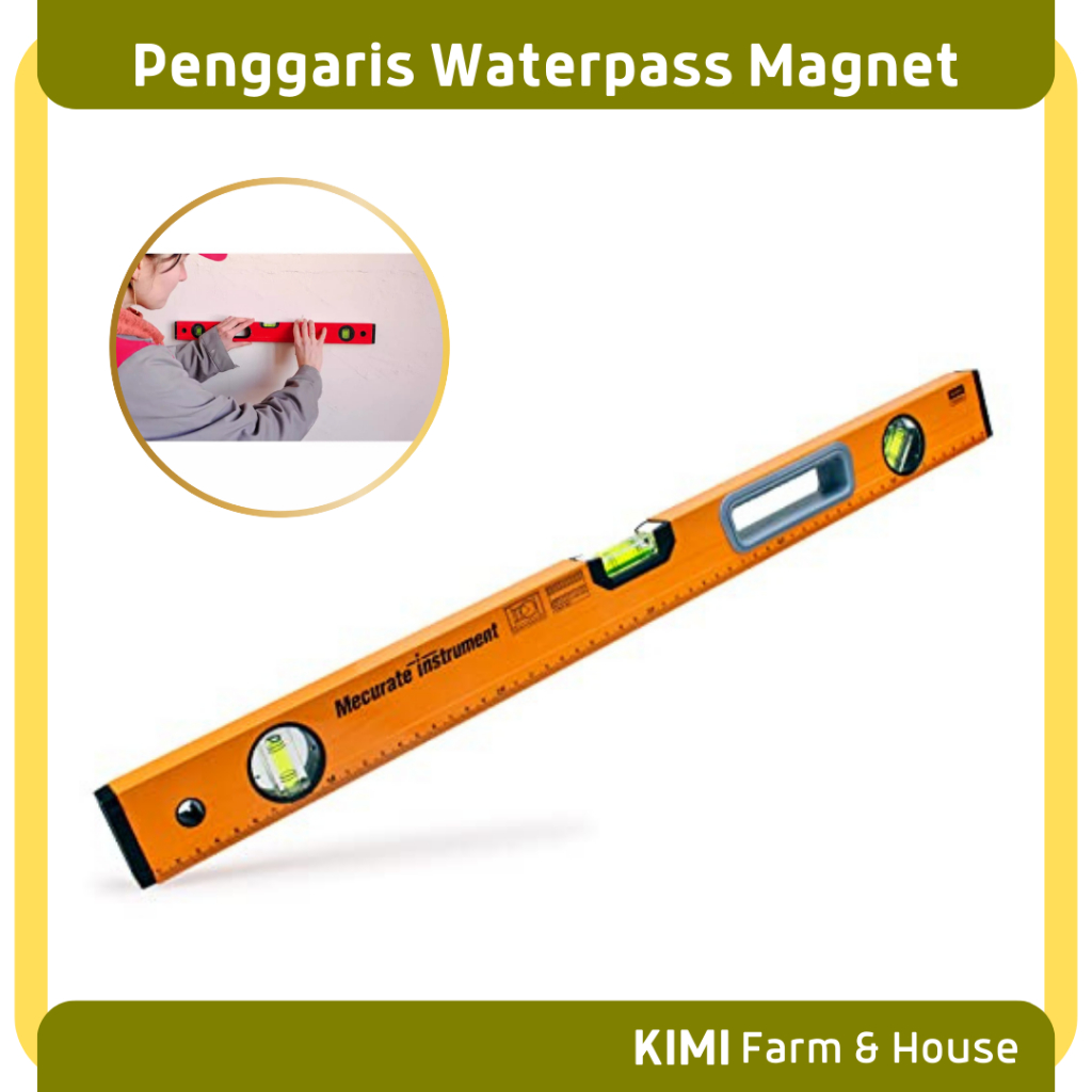 

Penggaris Waterpas Magnetik 24 Inch 60cm Presisi dan Kokoh / Penggaris dengan Level dan Magnet