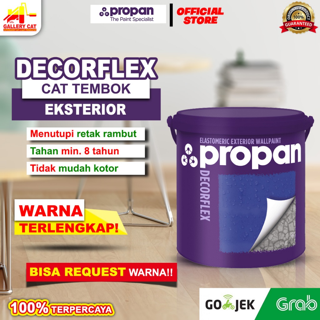 Propan Decorflex 20L – Cat Tembok Interior & Eksterior, Banyak Pilihan Warna