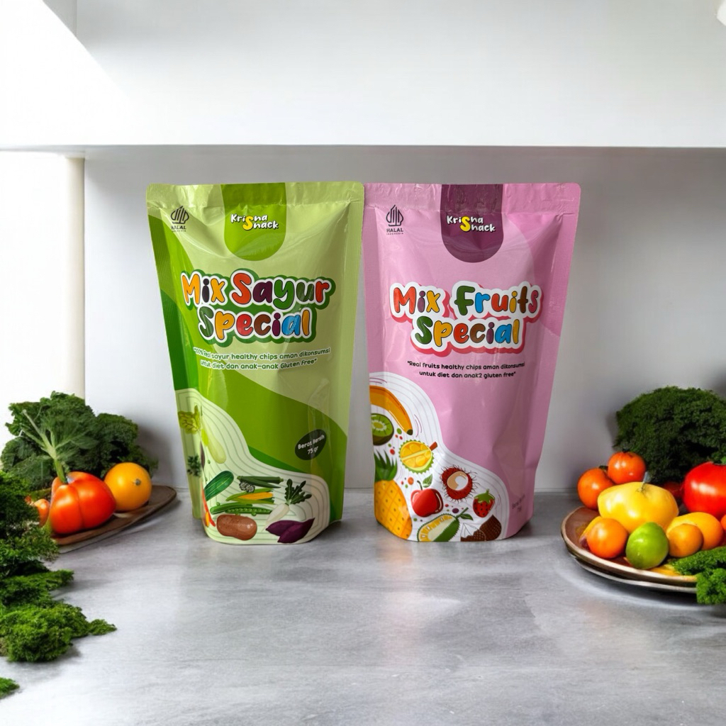 

KERIPIK MIX SPECIAL PAKET 2 POUCH MIX SAYUR SPECIAL DAN MIX FRUITS SPECIAL 150GR