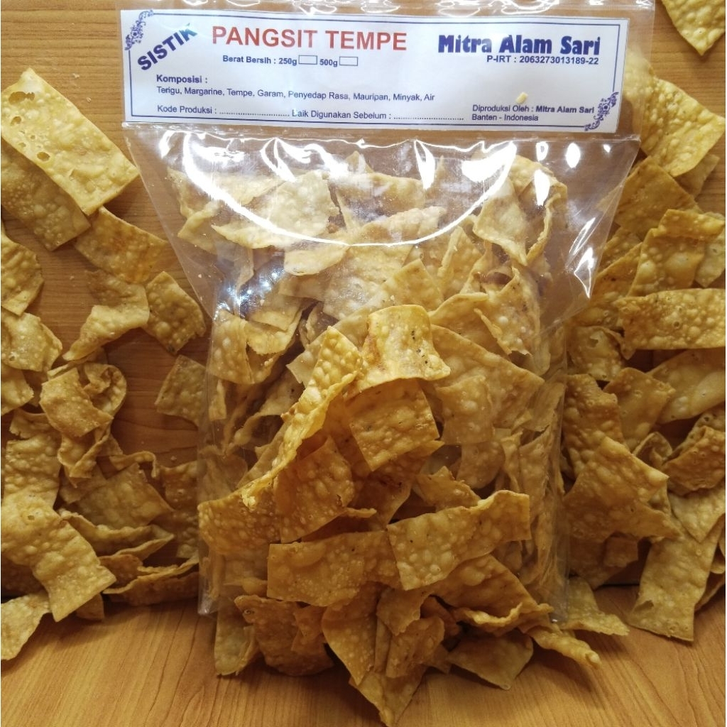 

Pangsit Tempe 250g | Cemilan Keripik Bawang Extra Tempe | Makanan Ringan Pangsit Bawang