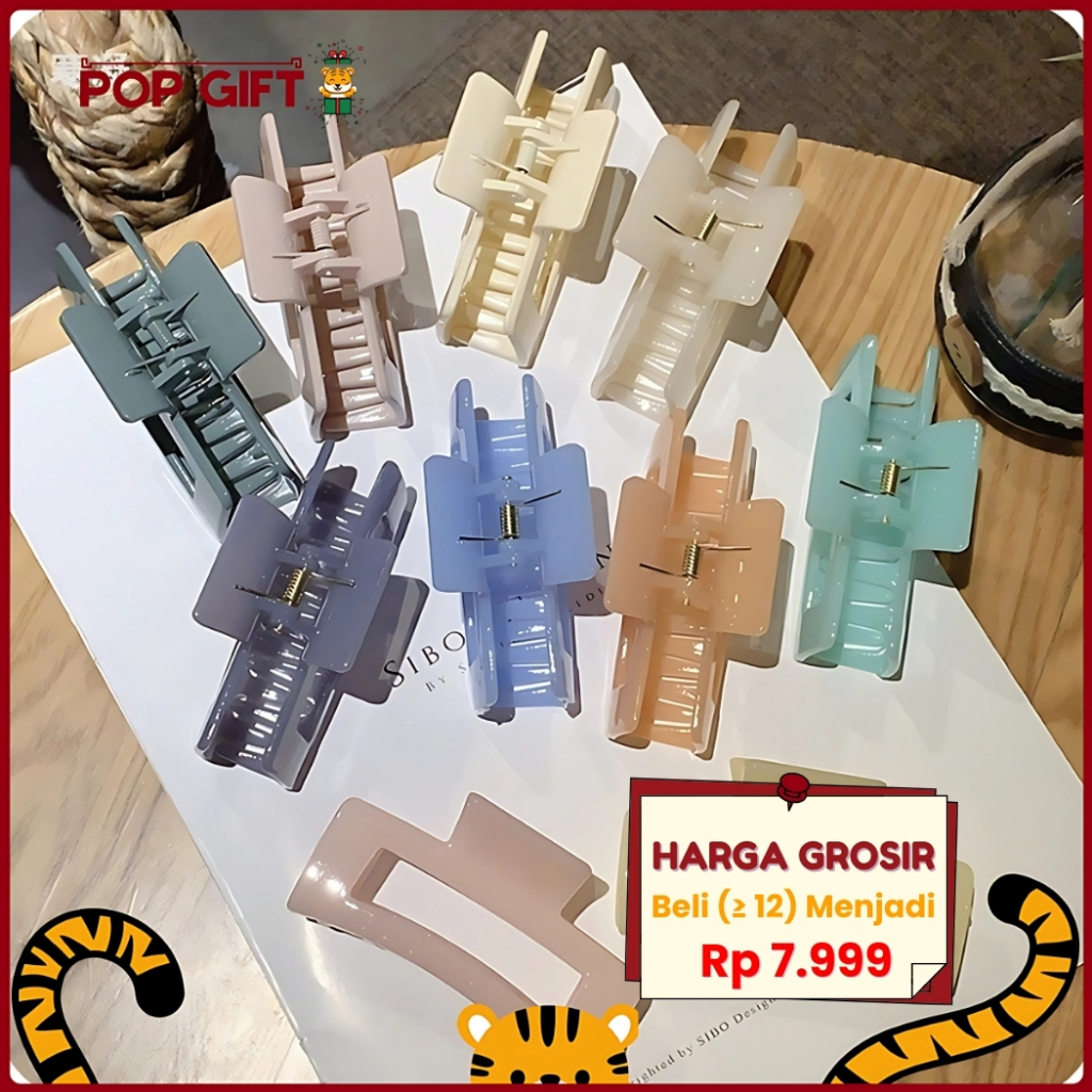 PG Jedai Doff Glossy Jepitan Rambut Korea Style Wanita JEPIT RAMBUT SALON KOREA MODEL KOTAK M-JR03