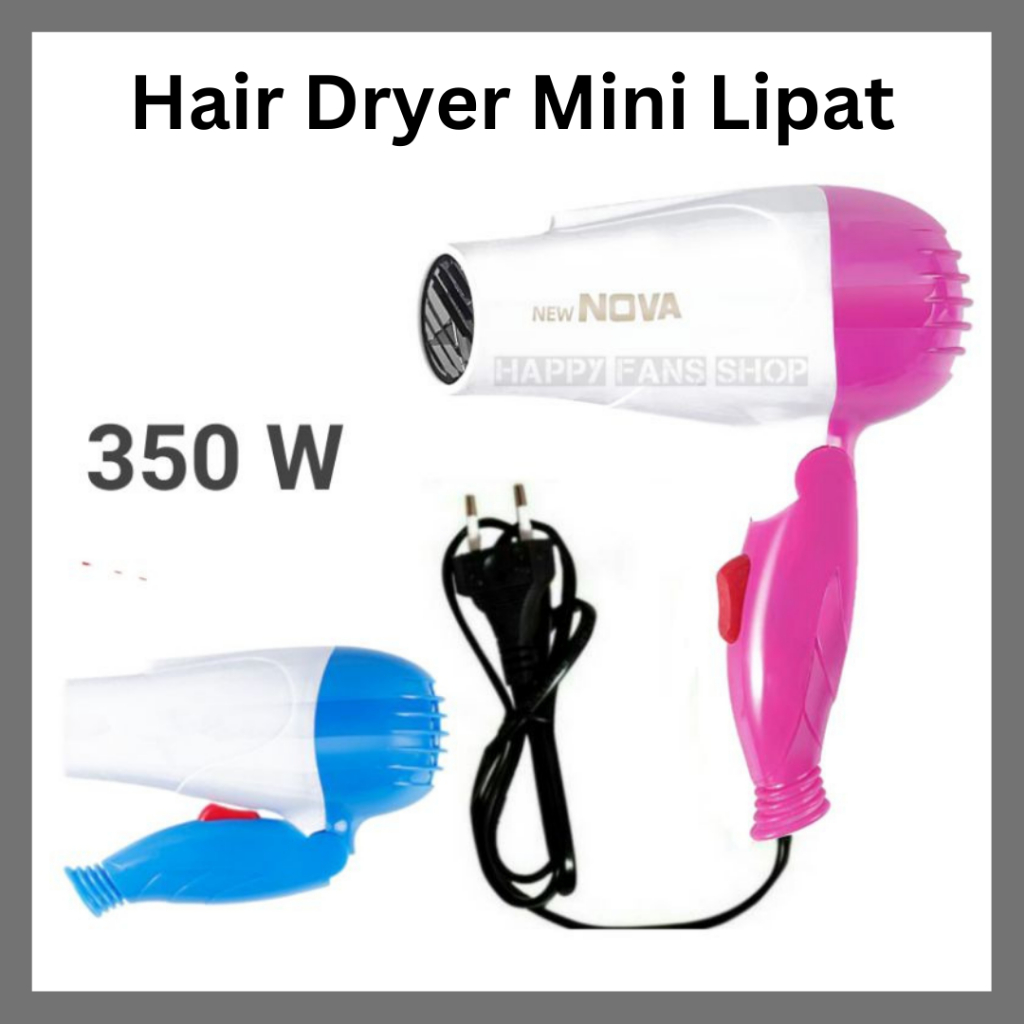 Hair Dryer Lipat Mini Pengering Rambut | Hairdryer Portable Murah Kecil Low Watt For Travel