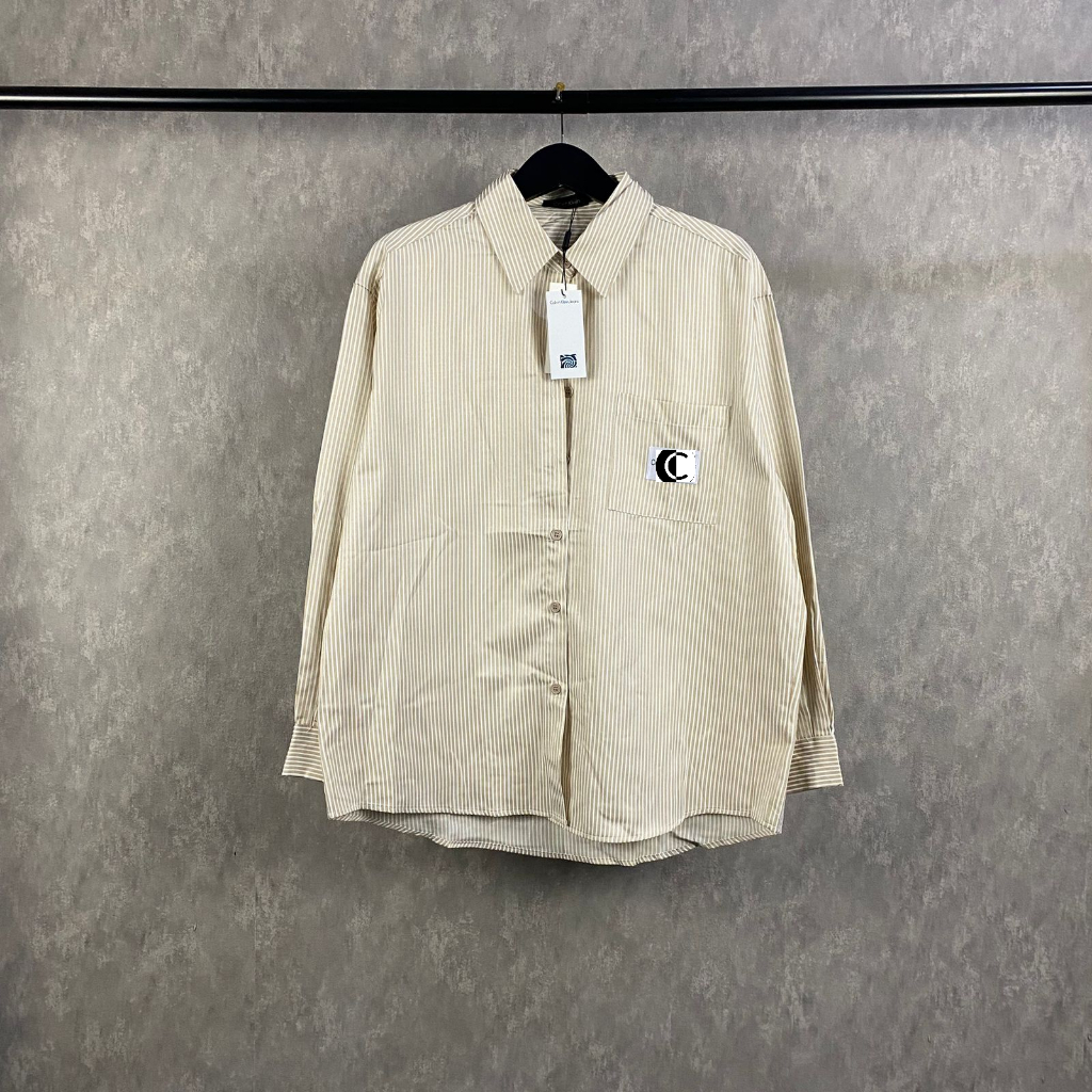 Baju Kemeja CvnKln-08 Woven Label Relaxed Shirt Baju Kemeja Pria & Wanita Unisex CvnKln-08 Woven Bah