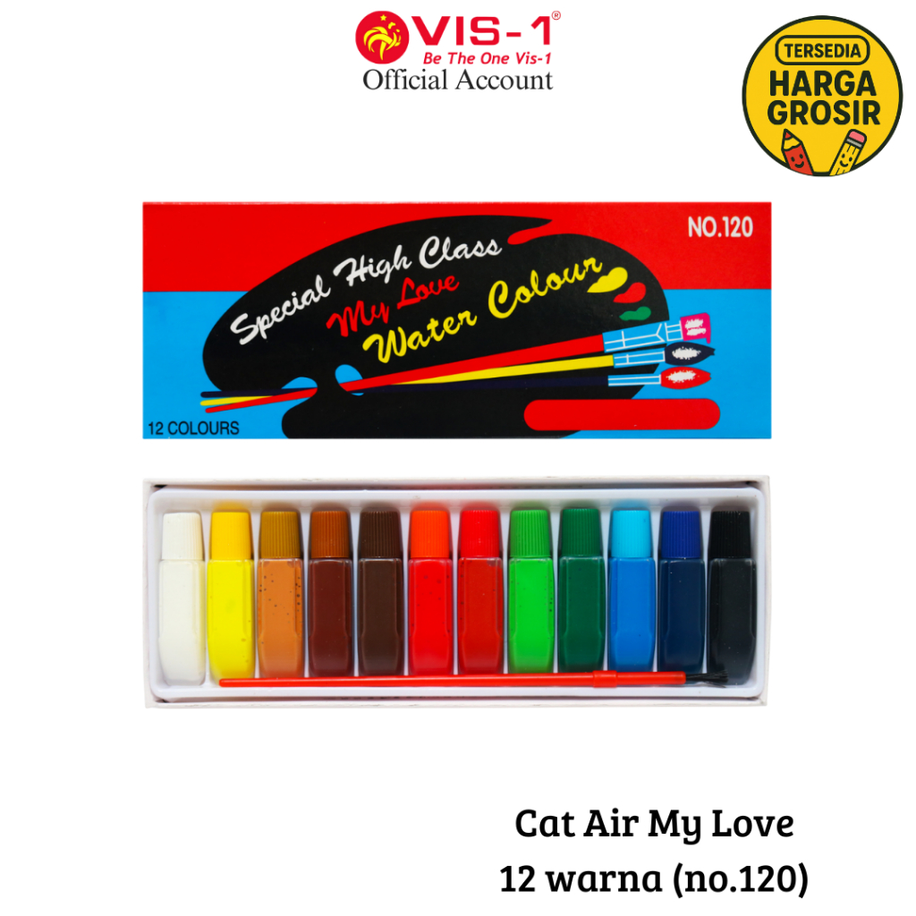 

VIS-1 - Cat Air My Love Watercolors 12 Warna / Water Colors Guitar no.120
