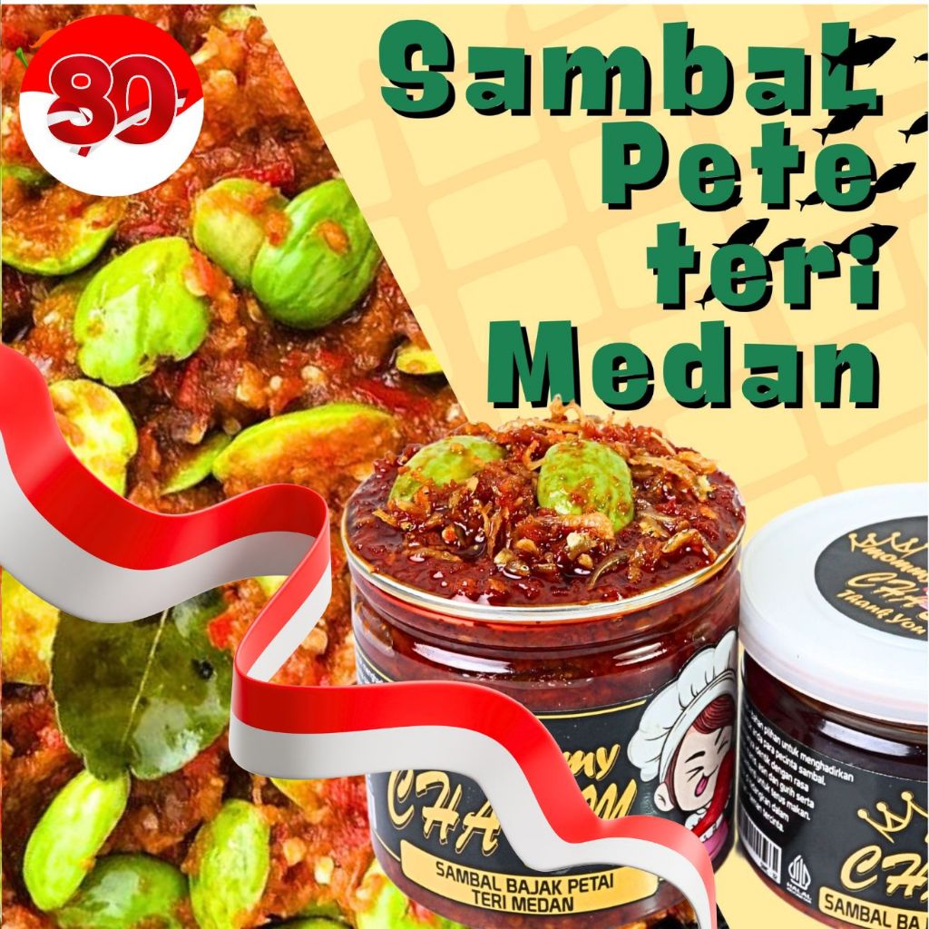 

Sambel Pete Teri Medan Pedas Sambal Bajak Ikan Teri Pedas Tomat Cabe Cabai Merah Original Fresh Halal Praktis / Berat 200 Gram 130gr 1kg / Sambal Mommy Cha'em