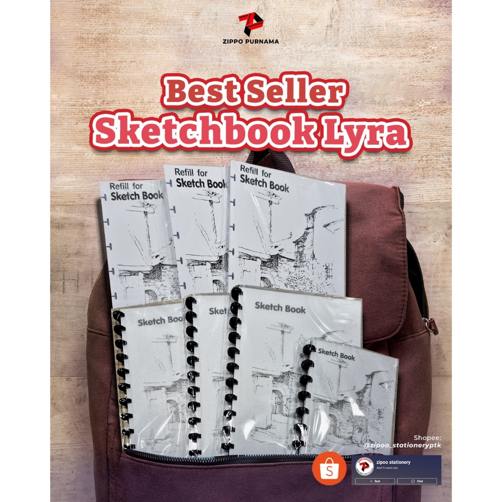 

Lyra Sketchbook A5 atau A4 30 Sheets 150 Gsm / Refill Sketchbook Lyra A5 atau A4