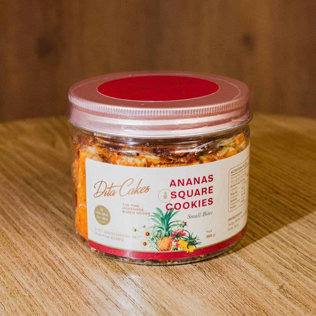 

ANANAS SQUARE COOKIES BY DITA CAKES 250 GR