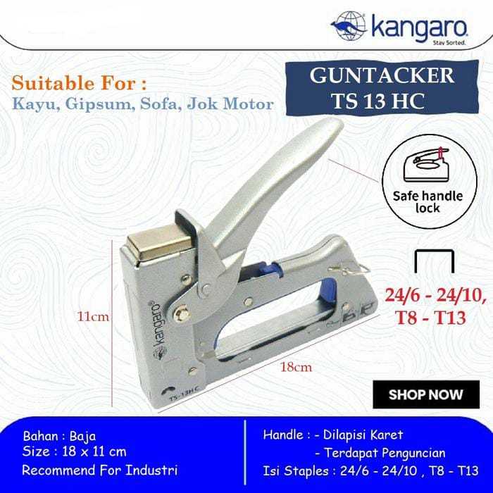 

Alat Staples Tembak Jok Kulit Motor / Stapler Kayu / Guntacker TS 414R