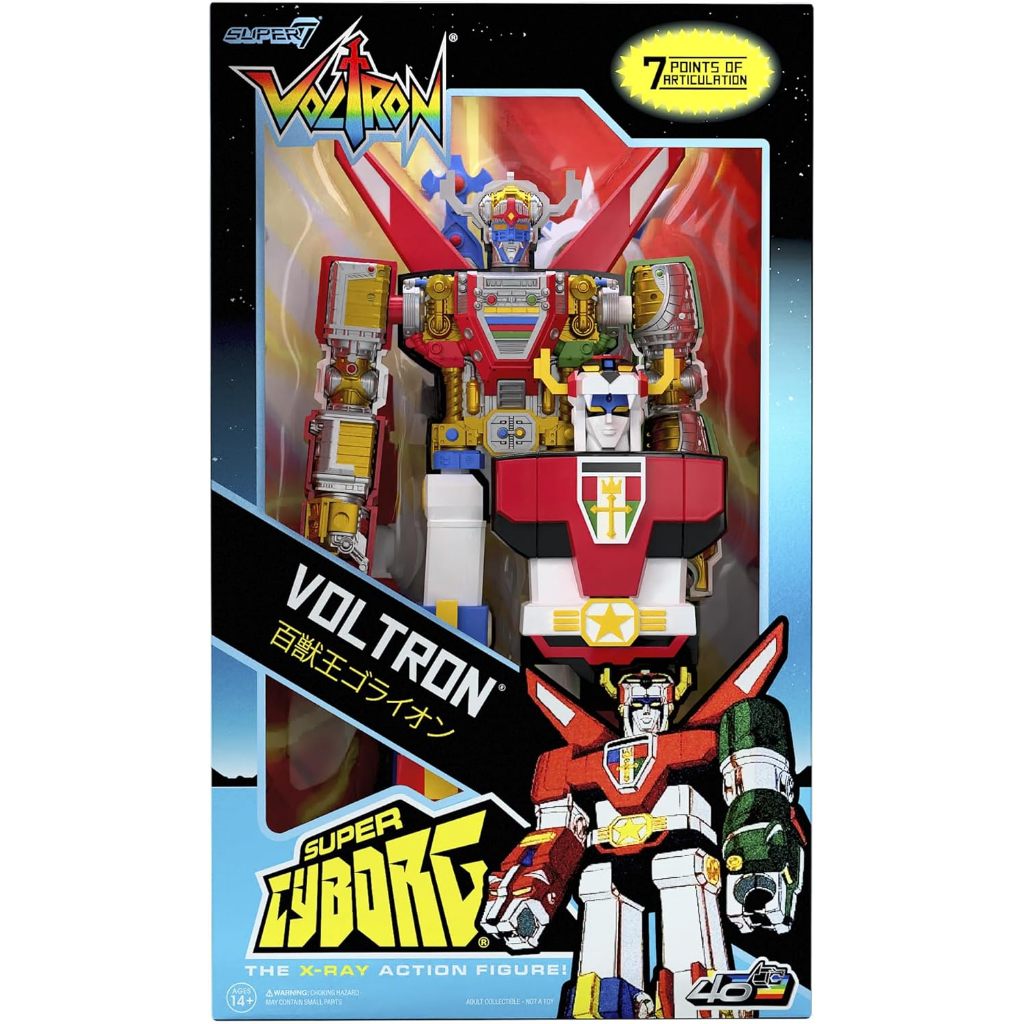 NEW SUPER7 SUPER CYBORG VOLTRON - 11" VOLTRON ACTION FIGURE WITH ACCESSORIES CLASSIC CARTOON