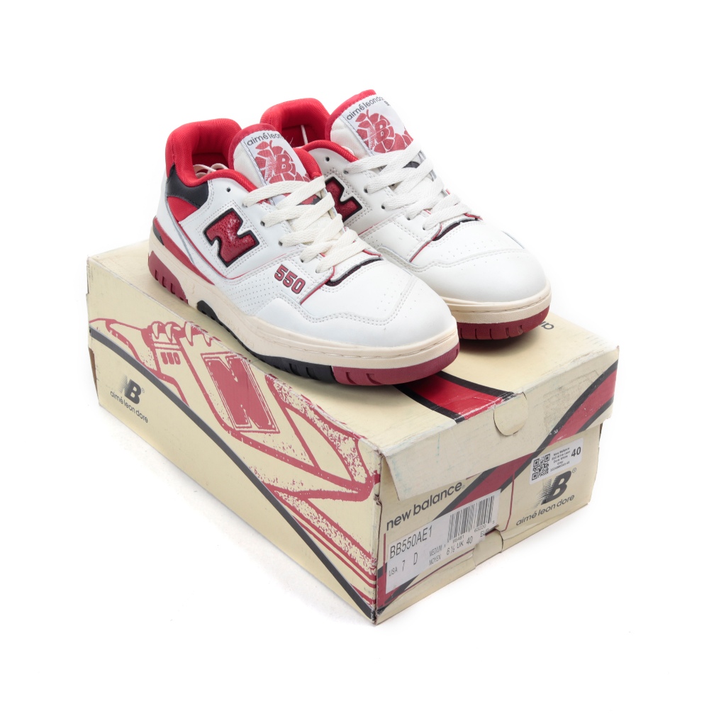 New Balance 550 X Aime Leon Dore White Red