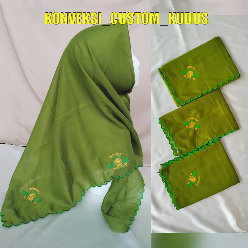 KERUDUNG MUSLIMAT NU BORDIR /JILBAB SEGIEMPAT MUSLIMAT NU BORDIR LOGO 7