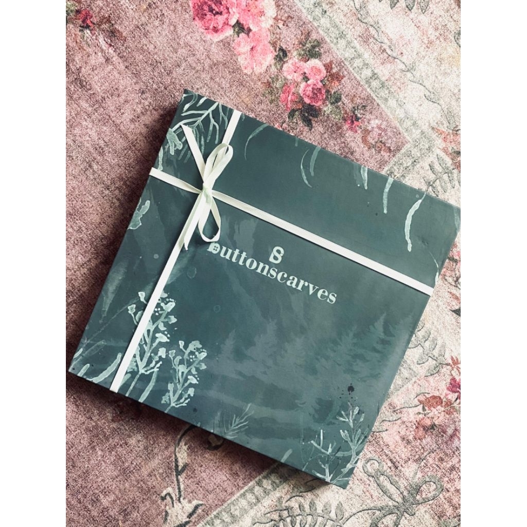 Buttonscarves ORI 100% - Twilight Square Voal- Turquoise