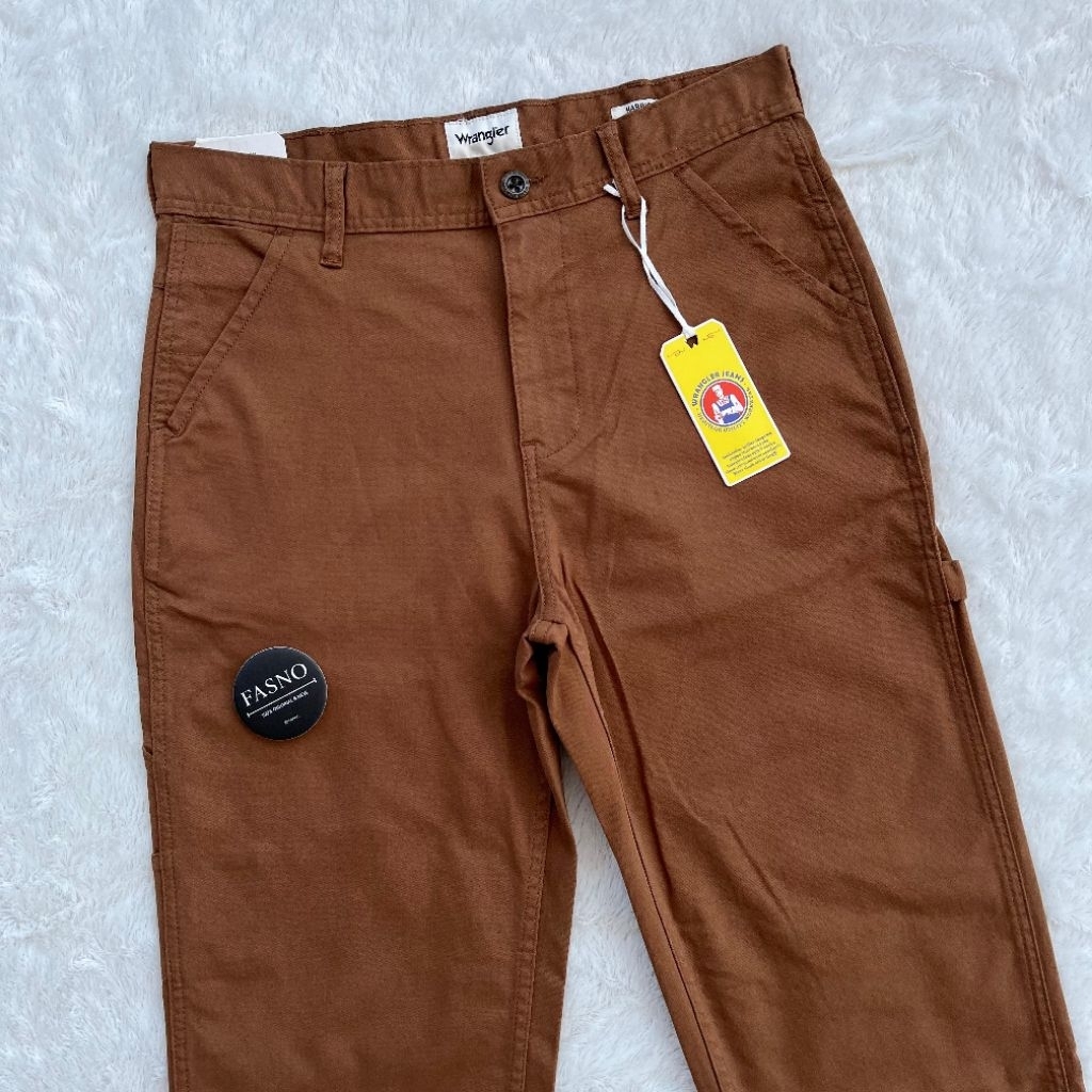 ORIGINAL Wrangler Heritage Harris Long Pants Carpenter,"STRETCH". Vintage Brown. C01A24.