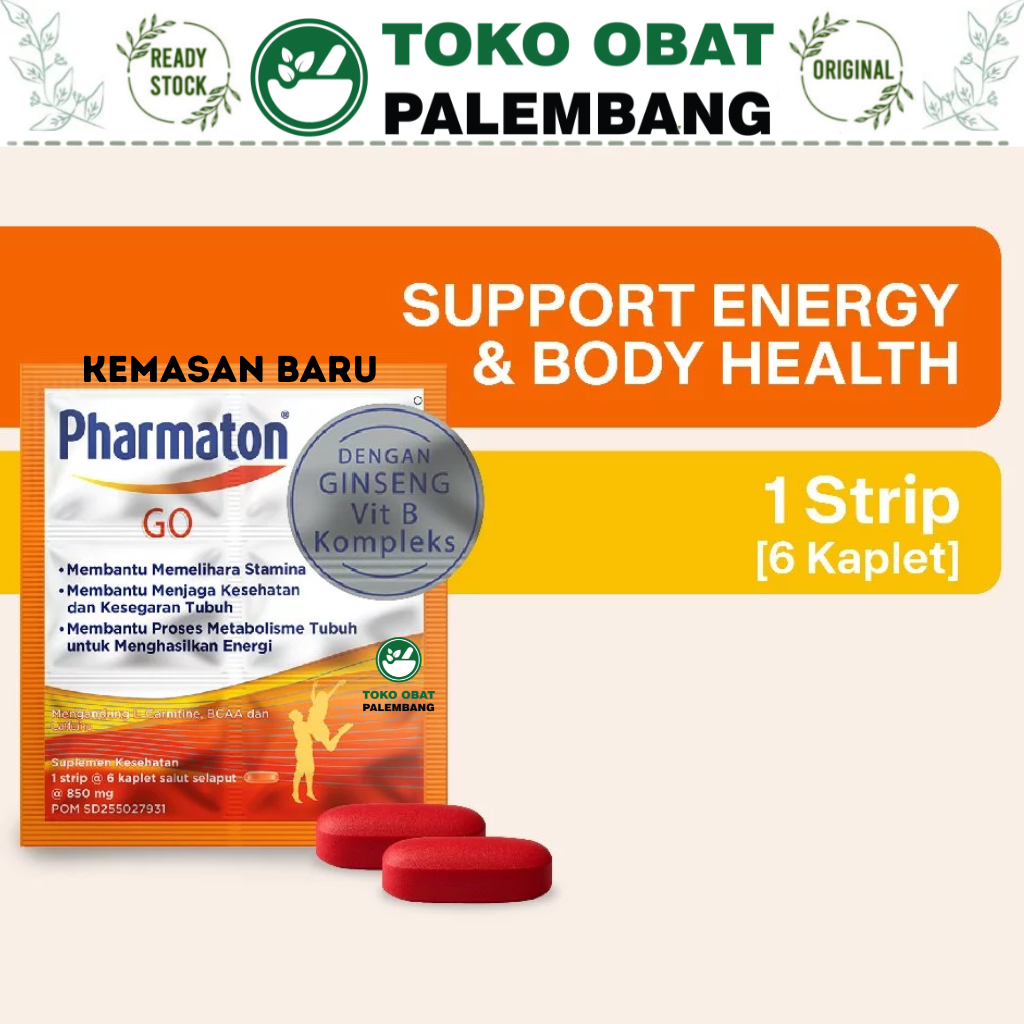PHARMATON GO 6 KAPLET KESEHATAN TUBUH MULTIVITAMIN MINERAL SWISS FORMULA MULTIVITAMINS parmaton VIT 