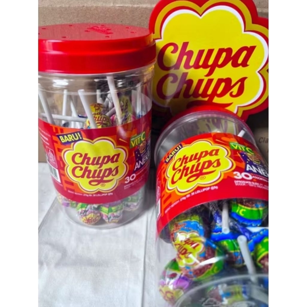 

Chupa Chups Lollipop 9g Toples isi 30pcs
