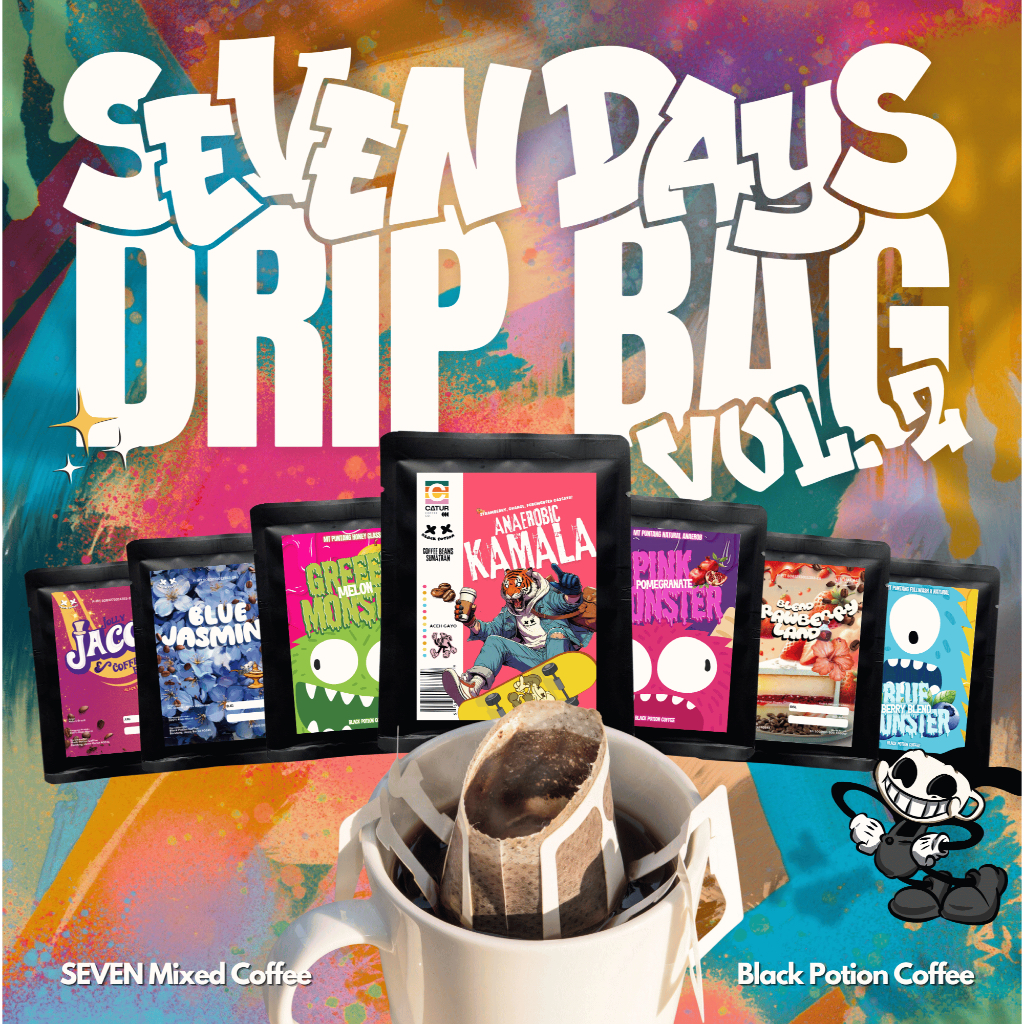 

Seven Days Drip Bag Coffee Vol 2 ( kopi filter ) By Black Potion Roastery Asli dari Biji Kopi