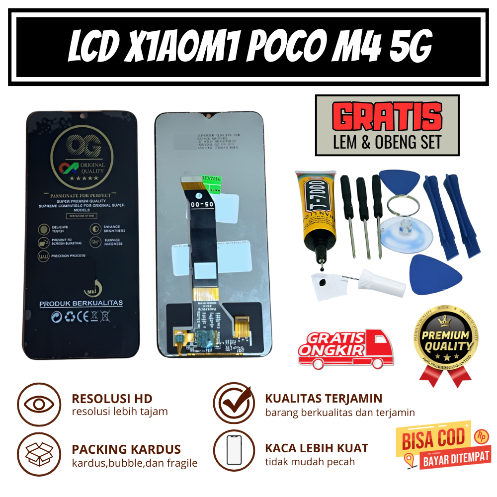 LCD XIA0MI P0C0 M4 5G ORIGINAL + TOUCHSCREEN || GRATIS 1 SET OBENG & LEM || OG SUPER ORIGINAL