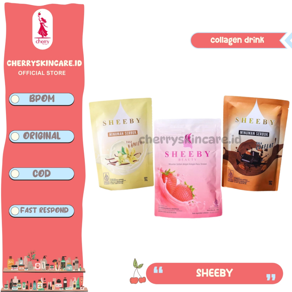 ❣️Cherryskincare.id❣️ Sheeby Beauty Collagen ~ Sheeby Minuman Kolagen Pencerah Kulit