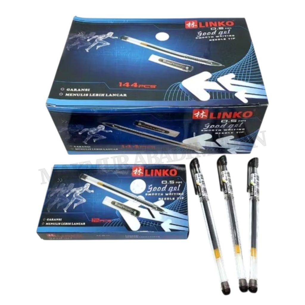 

(1Pcs) Pulpen LINKO N-1 Good Gel 0.5 mm/Pena Gel Hitam Linko/Ballpoint Bolpen Gel Ink Pen