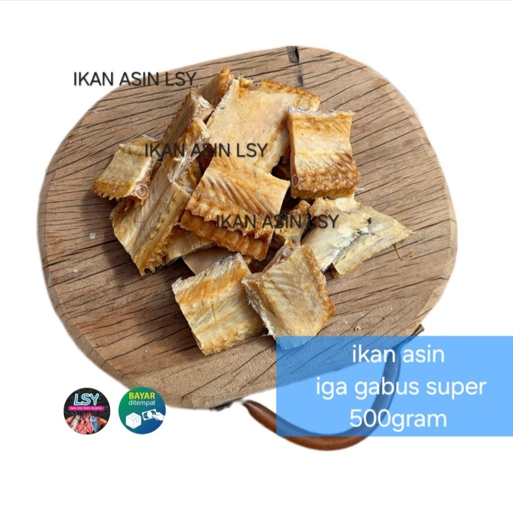 

ikan asin tulang iga gabus potong 500gram