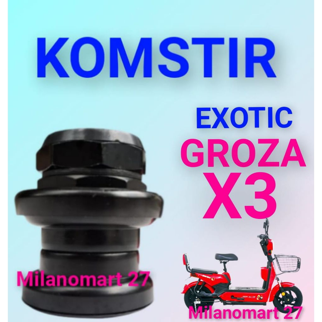komstir exotic groza X3 kones headset komfork sepeda listrik exotic groza X3