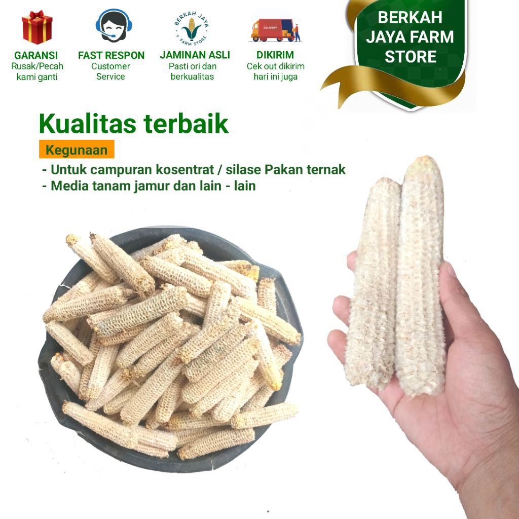 TERMURAH GRADE A 1 Kg janggel panjang / bonggol jagung kering / janggel jagung / kualitas super