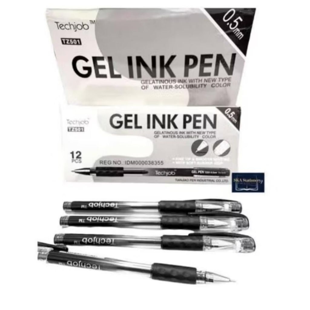 

PCS] PULPEN TECHJOB 0.5 MM TZ-501 / GEL PEN / BALLPOINT GEL / TZ501 / PULPEN CAIR