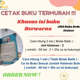 A5 B5 A4 WARNA cetak buku/novel/naskah/narasi