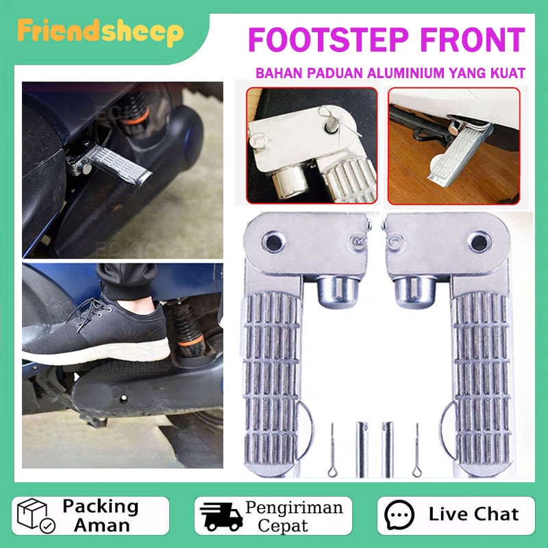 Footstep Front / Foot Step Depan Lipat Pijakan Kaki Depan Universal Sepeda Listrik 1 Set Pijakan Kak
