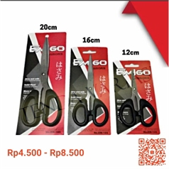 

Gunting EMIGO kecil sedang besar serbaguna multifungsi Hitam stainless steel