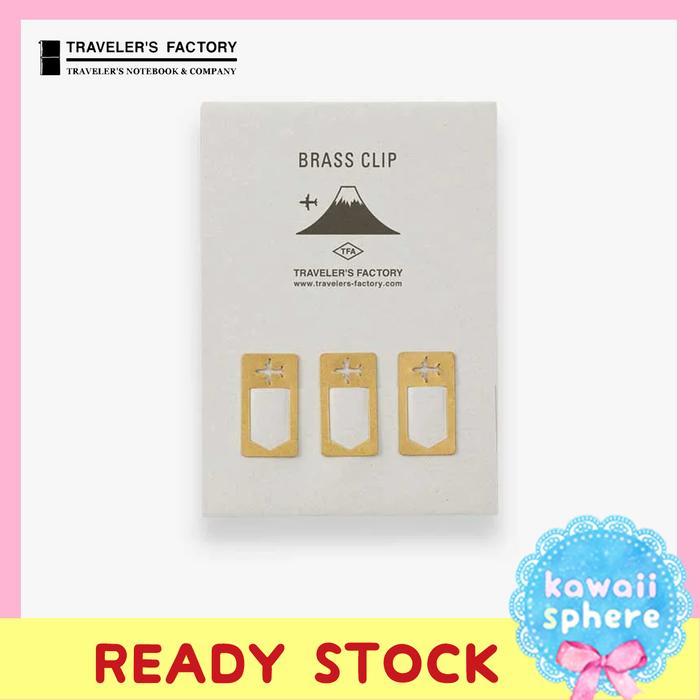 

Traveler's Factory Brass Clip - Airplane Pattern Japan Trip | Klip Aksesoris Travelers Notebook | Ready Stock