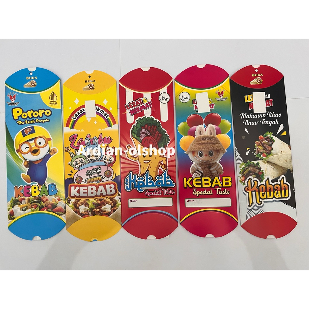 300pcs kertas kemasan bungkus kebab wadah kebab box kebab kemasan kebab kertas kebab terlaris termur
