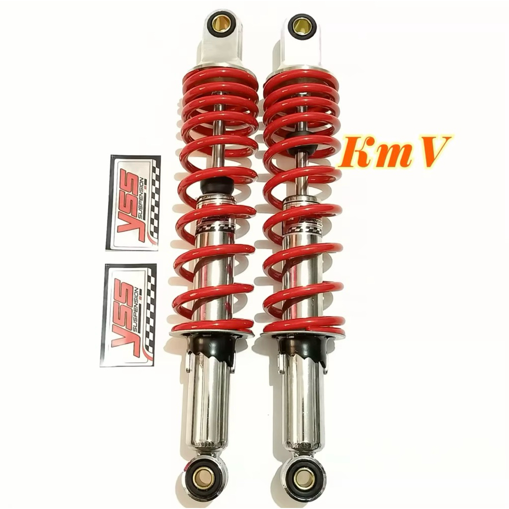 Shockbreaker / Shock Belakang Copy YSS 340MM - Motor Supra x 125 Kharisma Revo Blade - Merah