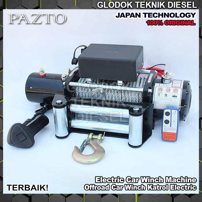 Electric Car Towing Wire Rope Winch Hoist 20000 Lbs x 30 & 26 meter 24 & 12 Volt Heavy Duty HD 1 pha