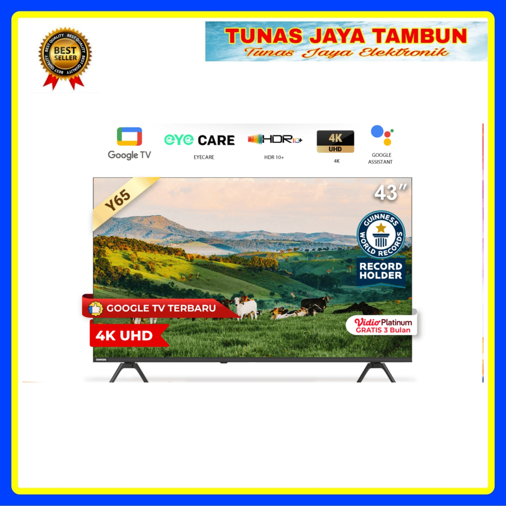 LED COOCAA 43Y65 / LED COOCAA 43 INCH GOOGLE TV / COOCAA 43Y65 LED 43 INCH GOOGLE