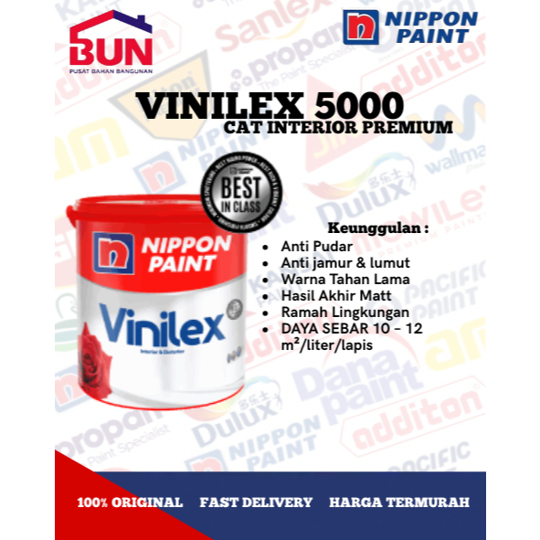 CHAMELEON BGG 1798T 25 KG / SAGE GREEN CAT TEMBOK EKSTERIOR NIPPON PAINT / VINILEX 5000 PAILAN