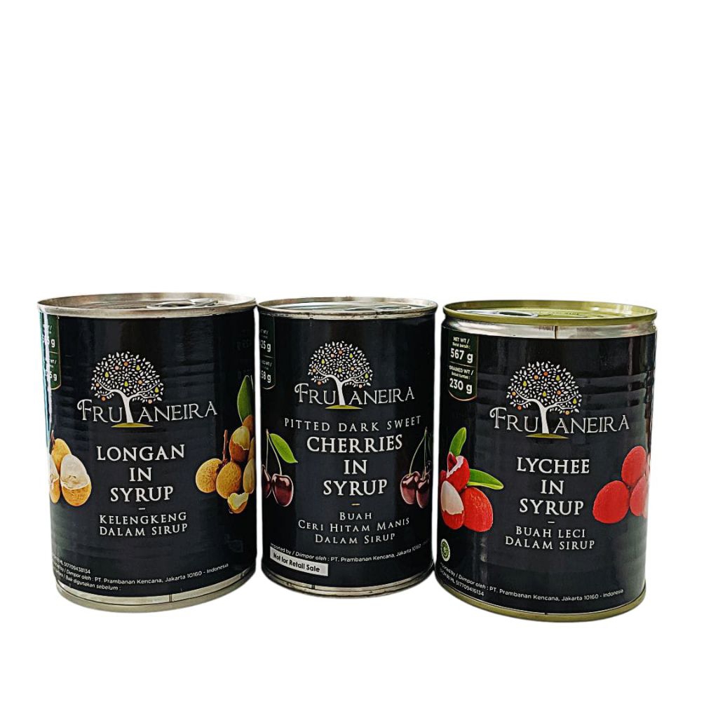 

Buah Kaleng Frutaneira/Lychee/Longan/CherryHitam