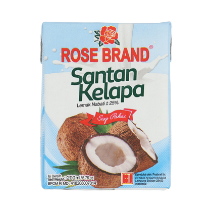 

Santan kelapa rose brand 24x200ml/crt