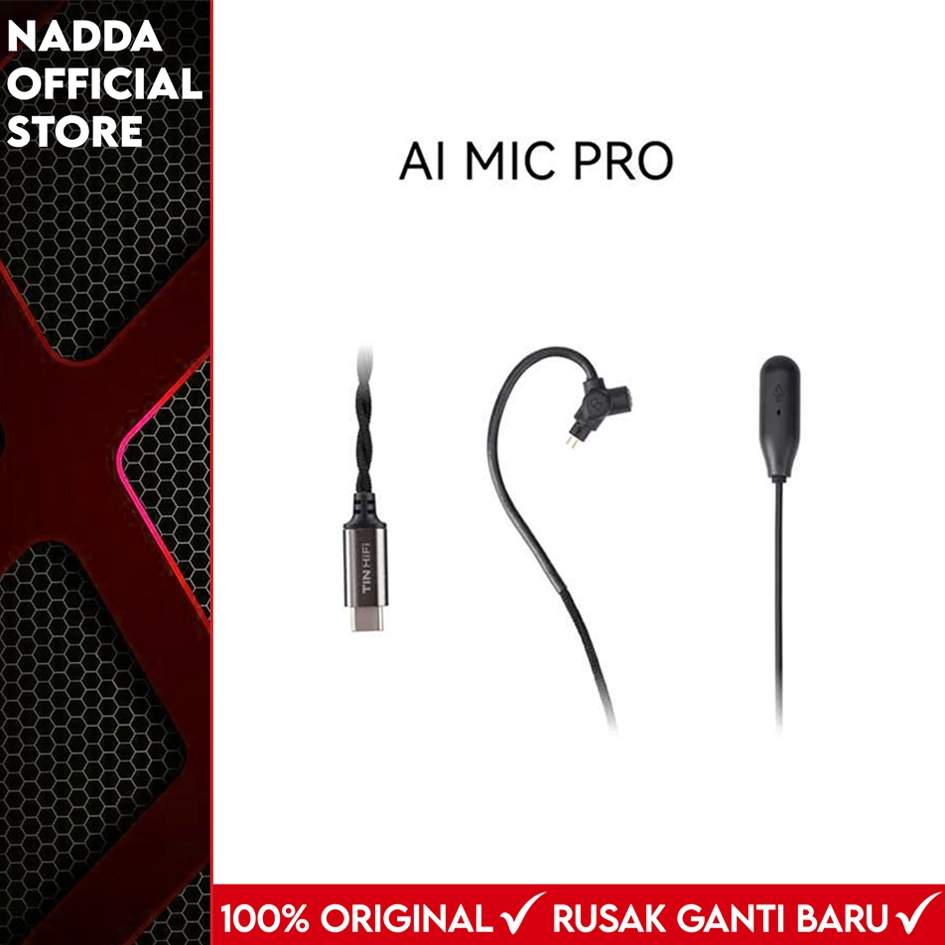 TINHIFI AI MIC PRO DAC Hifi Decoding Chip Kabel Earphone Upgrade Cable With Boom Mic TIN HIFI