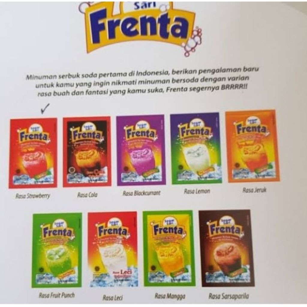frenta minuman sachet instan