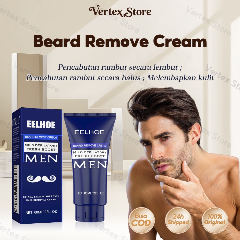 Krim Penghilang Bulu Jenggot Perontok Brewok Krim Penghilang Bulu Pria Penghilang Bulu Kumis Pria Be