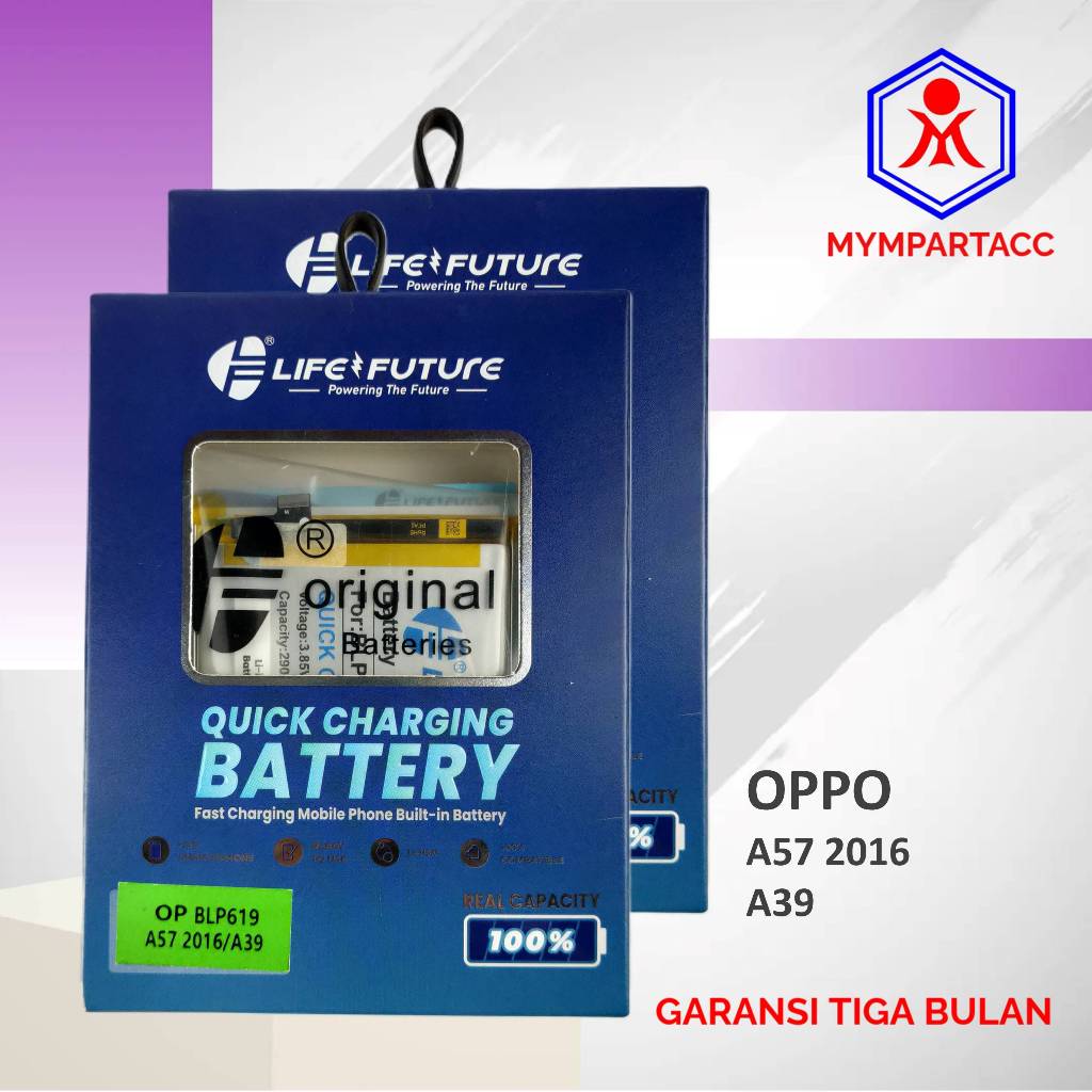 BATERAI BATTERY BATRE OPPO A57 2016 A39 BLP619 DOUBLE POWER