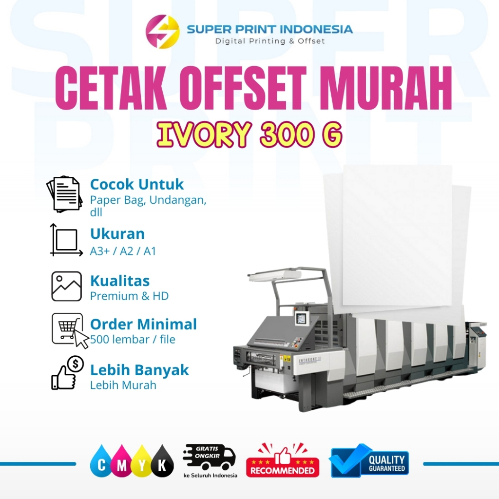 

CETAK OFFSET MURAH - KERTAS IVORY 300G CETAK FULL COLOUR